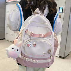 Stylish Buckle Backpack for Teenage Girls