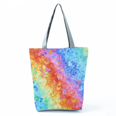 Bright Printed Handbags For Women Large Capacity Shoulder Bags