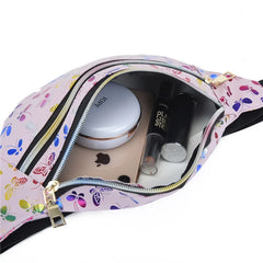 Colorful Waist Bag for Women Laser Print Crossbody Female Bag Waist Pack