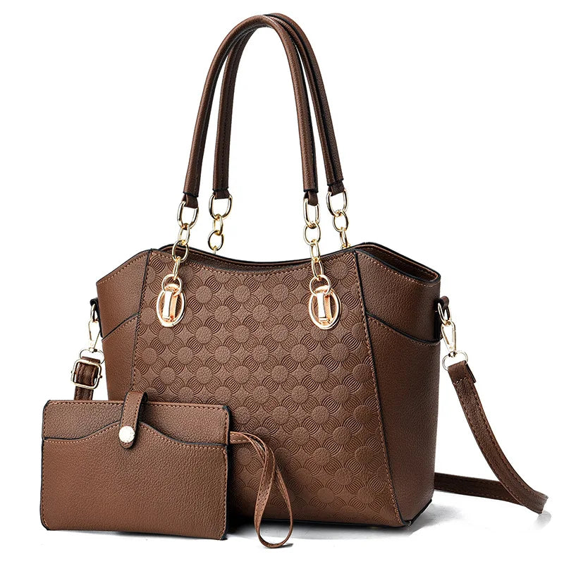 PU Leather Large Totes Shoulder Bag for Autumn and Winter