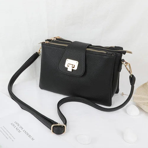 Litchi PU Leather Shoulder Bag for Women