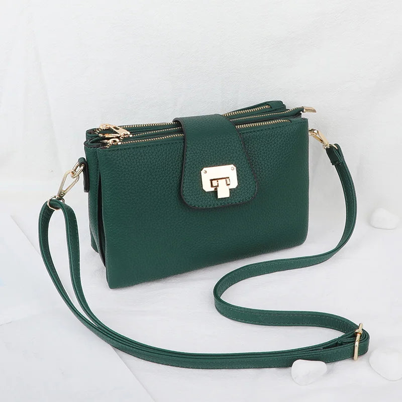 Litchi PU Leather Shoulder Bag for Women