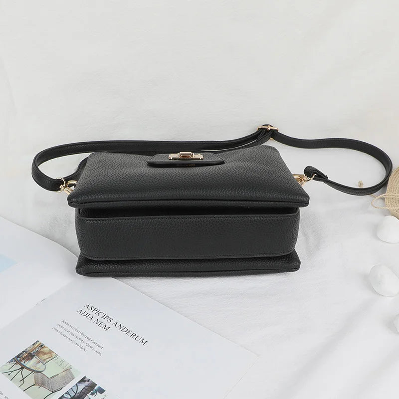 Litchi PU Leather Shoulder Bag for Women