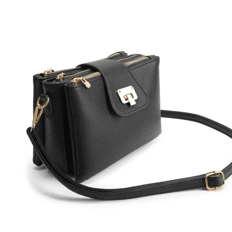 Litchi PU Leather Shoulder Bag for Women