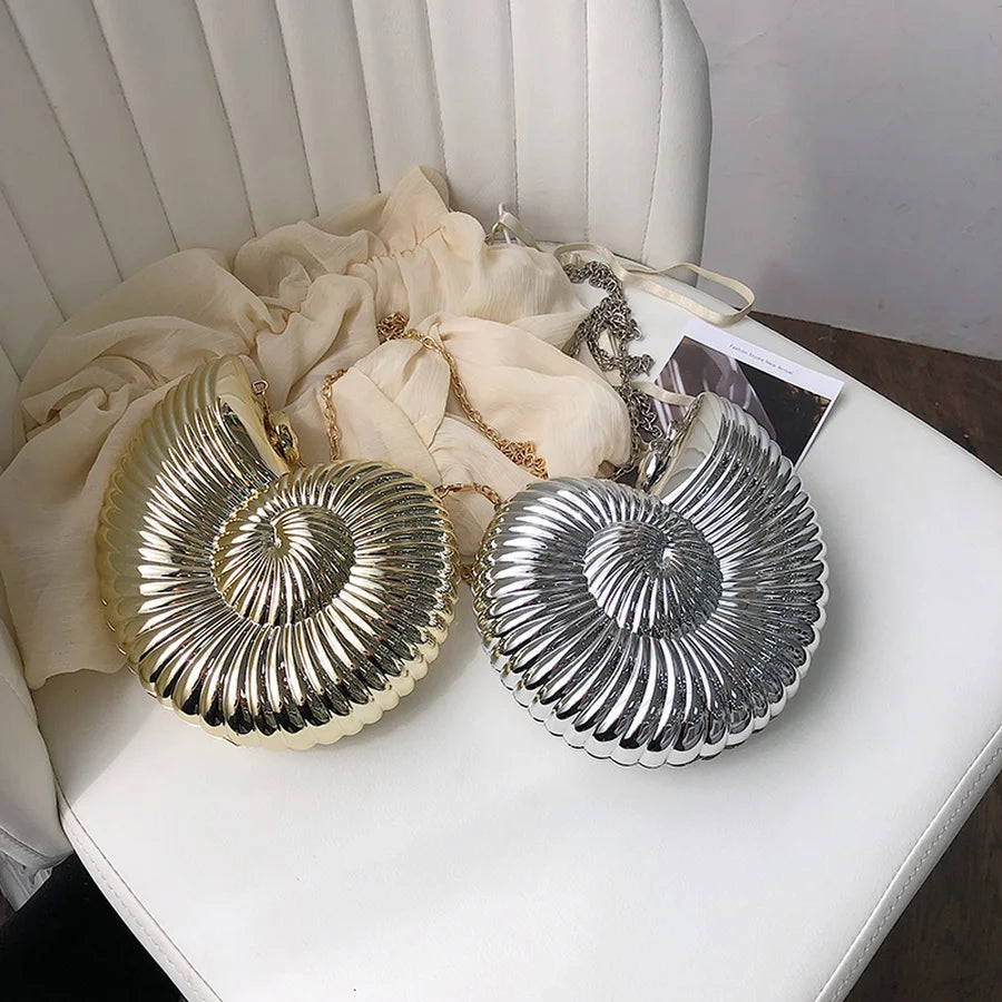 Conch Dinner Bag Acrylic Shell Phone Chain Clutch Lipstick Coin Purse