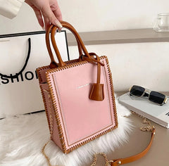 High-Quality Contrast Tote Bag for Women Handbag