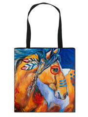 Horse Canvas Shoulder Bag Women Handbag Girls Travel Totes