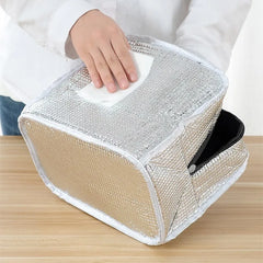 Waterproof Nylon Portable Zipper Thermal Lunch Bag For Women