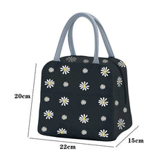 Waterproof Nylon Portable Zipper Thermal Lunch Bag For Women