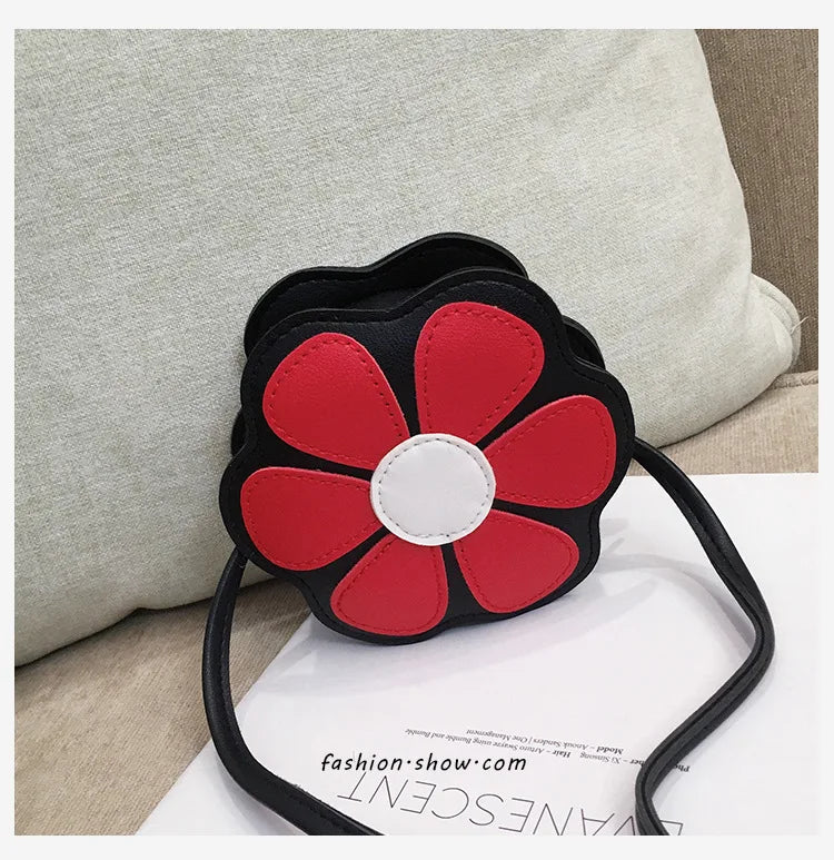 Petal Pattern Mini Shoulder Bag Travel Coin Purse for Women