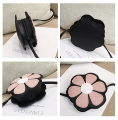 Petal Pattern Mini Shoulder Bag Travel Coin Purse for Women
