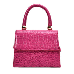 Crocodile Pattern Female Bag Messenger Bag One-shoulder Portable Small Square Ba