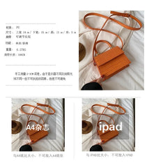 Crocodile Pattern Female Bag Messenger Bag One-shoulder Portable Small Square Ba