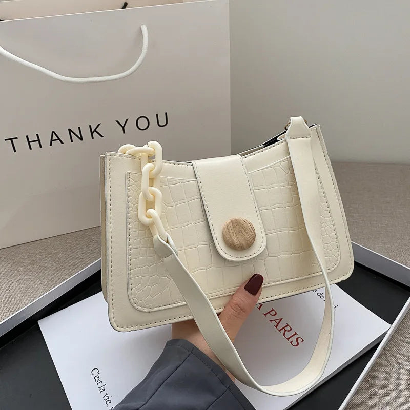 Crocodile Pattern Ladies Handbag Small Shoulder Bag
