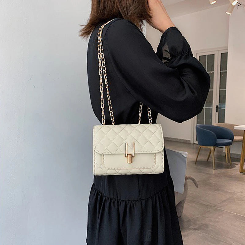 Small Square Crossbody Bag Chain Clutch Purse Female Shoulder Messenger