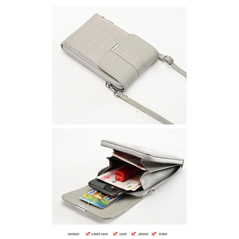 Women's Mini Crossbody Bag PU Leather Handbag with Buckle Cover