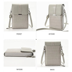 Women's Mini Crossbody Bag PU Leather Handbag with Buckle Cover