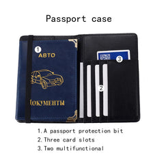 Passport Wallet Multi-Card Slot Business Wallet Case Men Women PU Holder