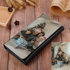 Personalized Photo Zipper Long Wallet Clutch Bag DIY Women Wallet