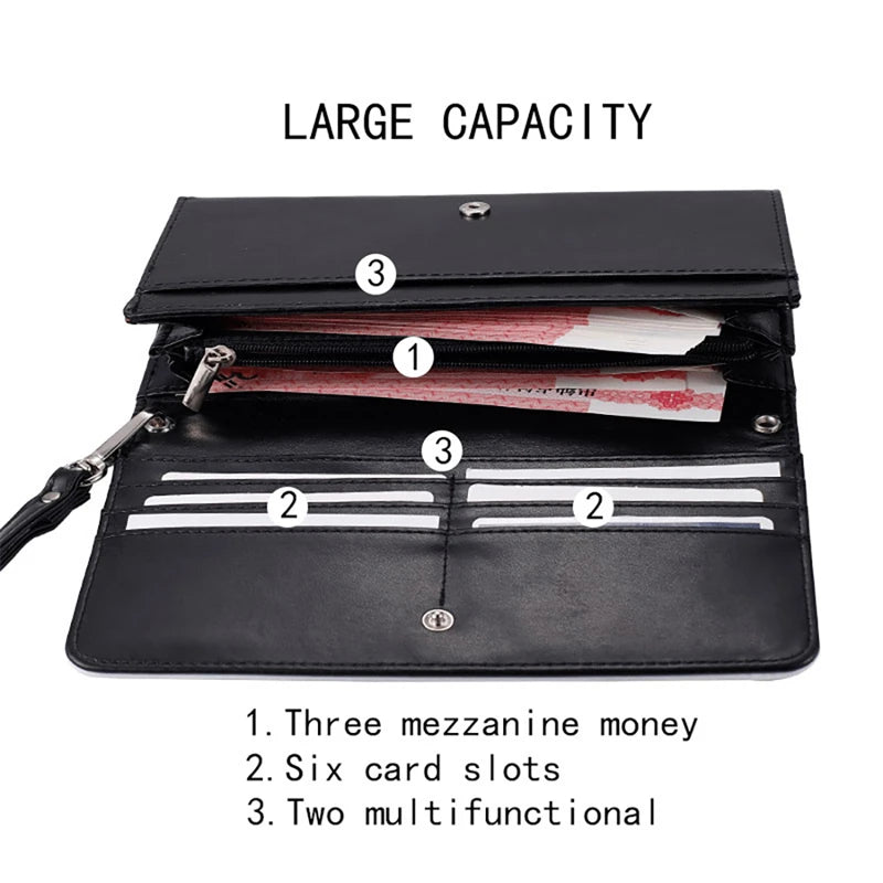 Personalized Photo Zipper Long Wallet Clutch Bag DIY Women Wallet