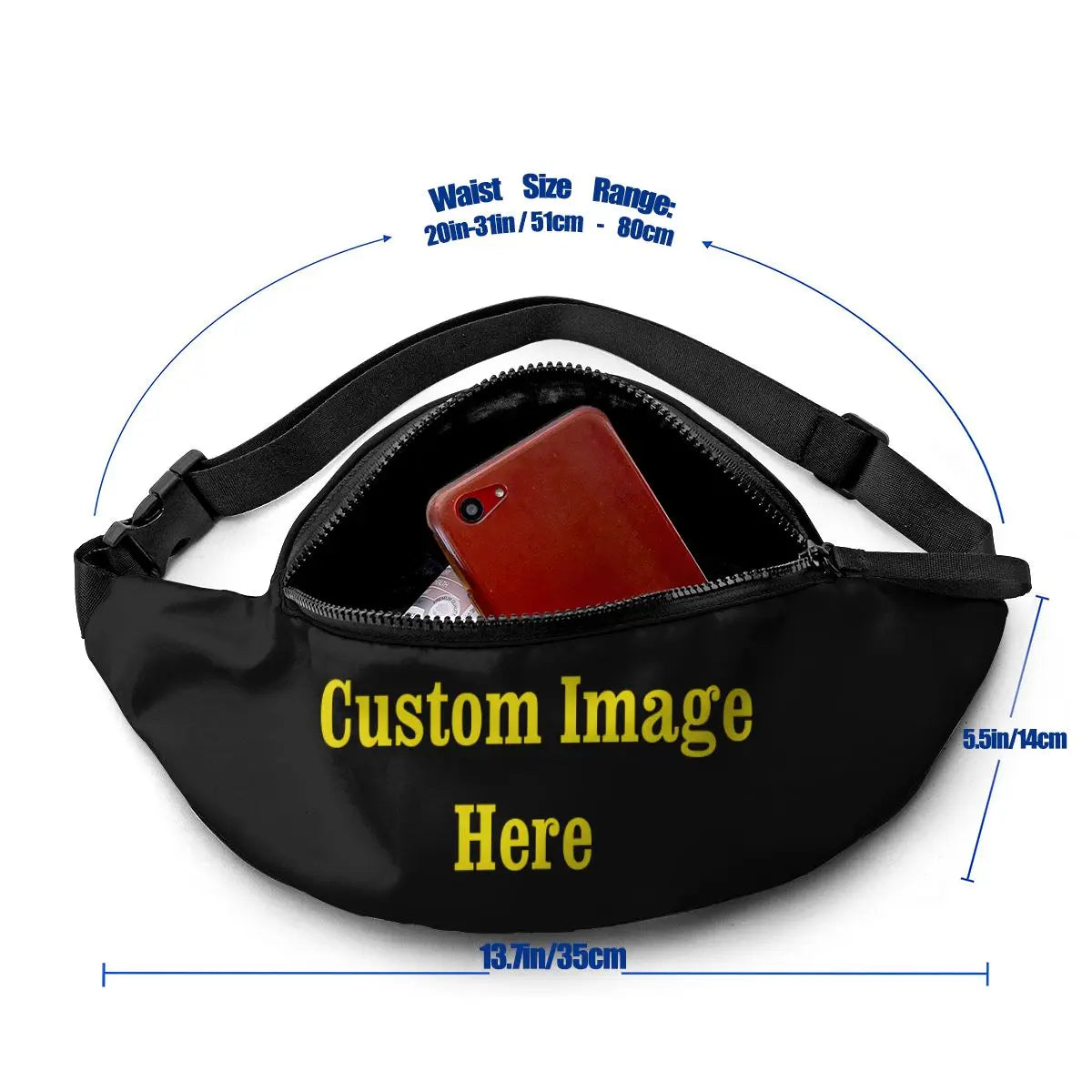 Waist Bag Fanny Pack Women Belt Bags Print Letter Chest Packs Hip Hop Package