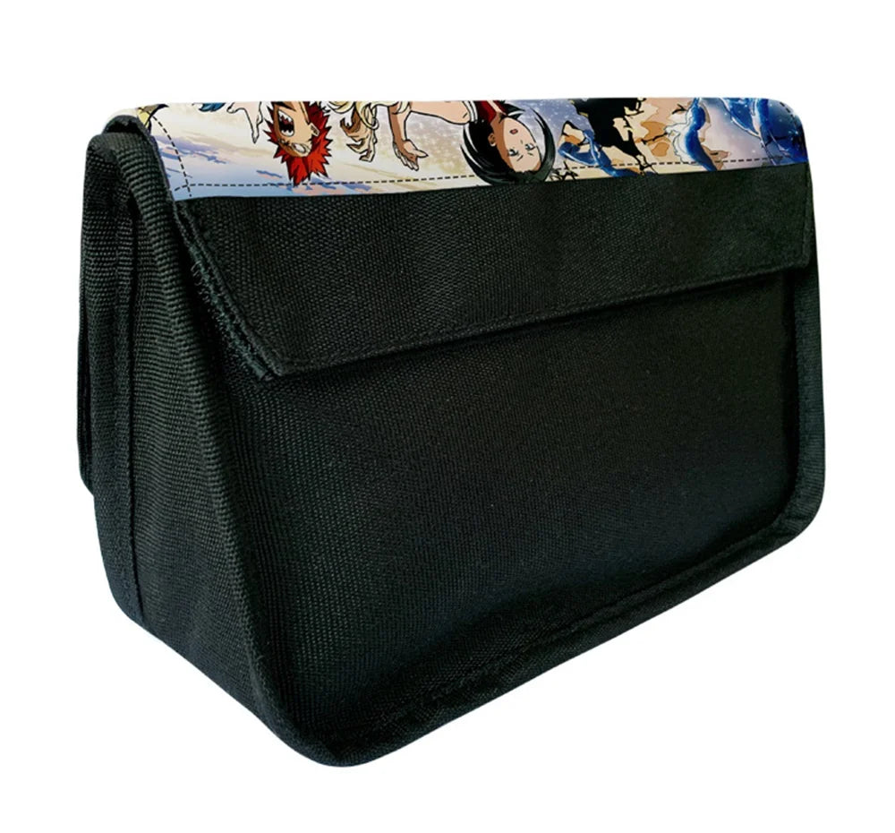 Anime Fairy Tail Print Canvas Pencil Case Box for Kids