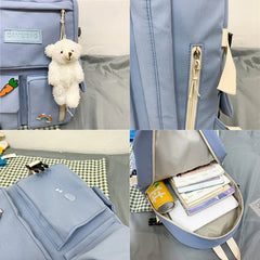 Bear Girl Backpack Waterproof Women Shoulder Schoolbag For Teenage