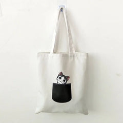 Canvas Women's Shoulder Bag, All-match Canvas Bag, Female Student Light Book Bag