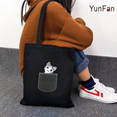 Canvas Women's Shoulder Bag, All-match Canvas Bag, Female Student Light Book Bag