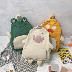 Frog Duck Backpack Women Schoolbag Nylon School Backpack