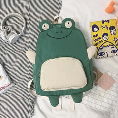 Frog Duck Backpack Women Schoolbag Teenage Girls Back Pack Nylon School Backpack