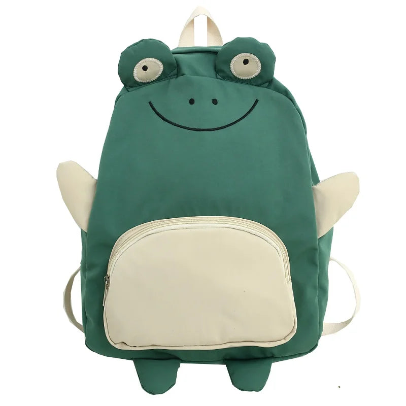 Frog Duck Backpack Women Schoolbag Teenage Girls Back Pack Nylon School Backpack