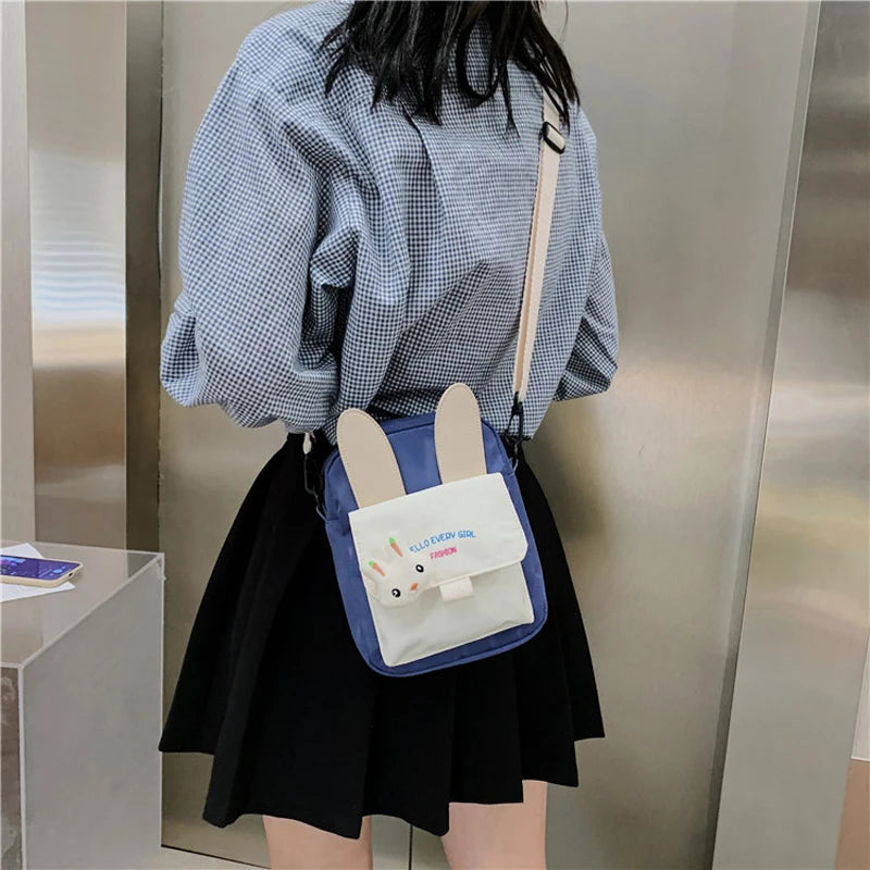 Cartoon Rabbit Messenger Bag for Women Girl Crossbody Shoulder Bag