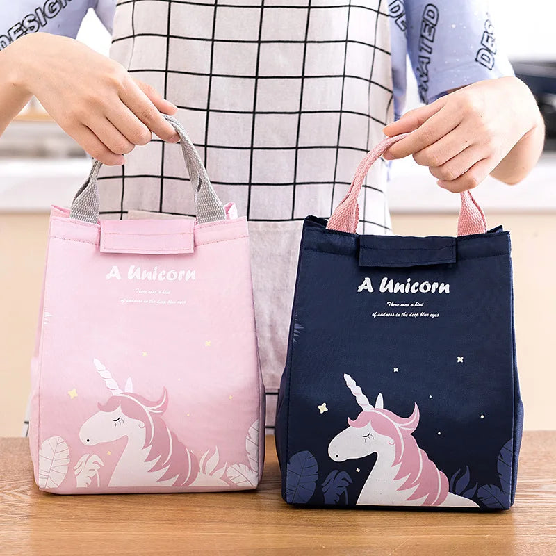 Cartoon Unicorn Lunch Bag Insulated Waterproof Tote Carry Picnic Bento P