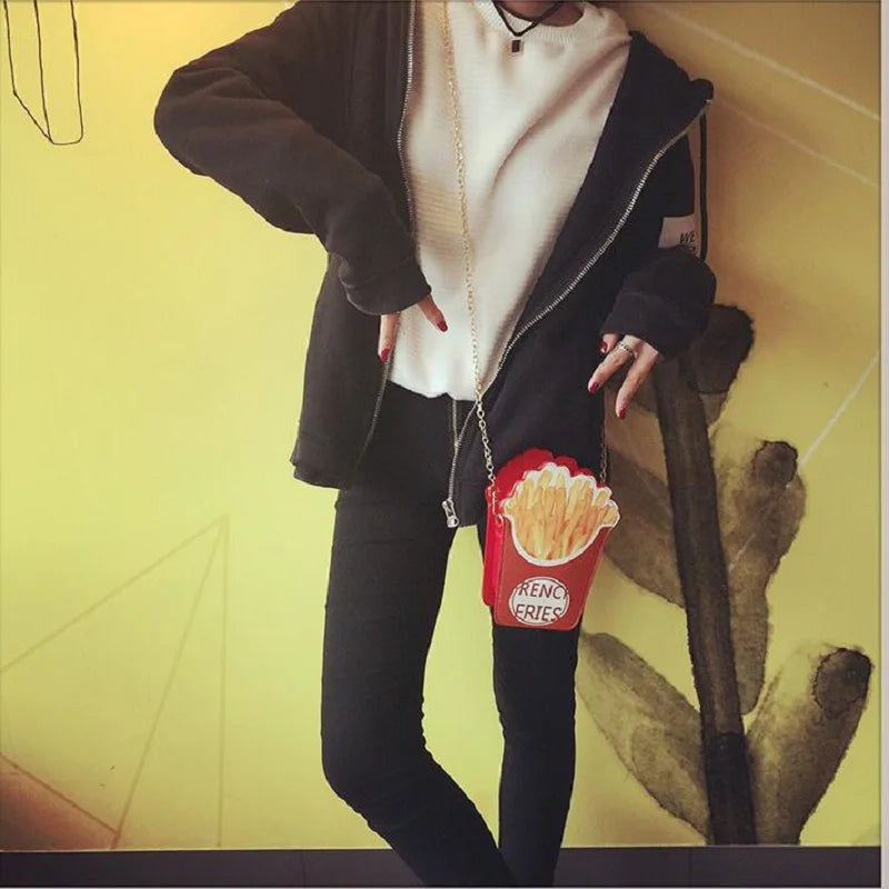 Cartoon Women Ice cream Cupcake Mini Bag PU Leather Small Chain Clutch Crossbody