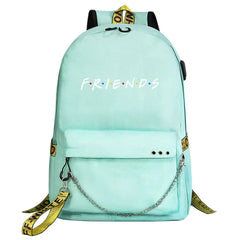 Canvas USB Laptop Backpack Kids School Book Bag Women Men