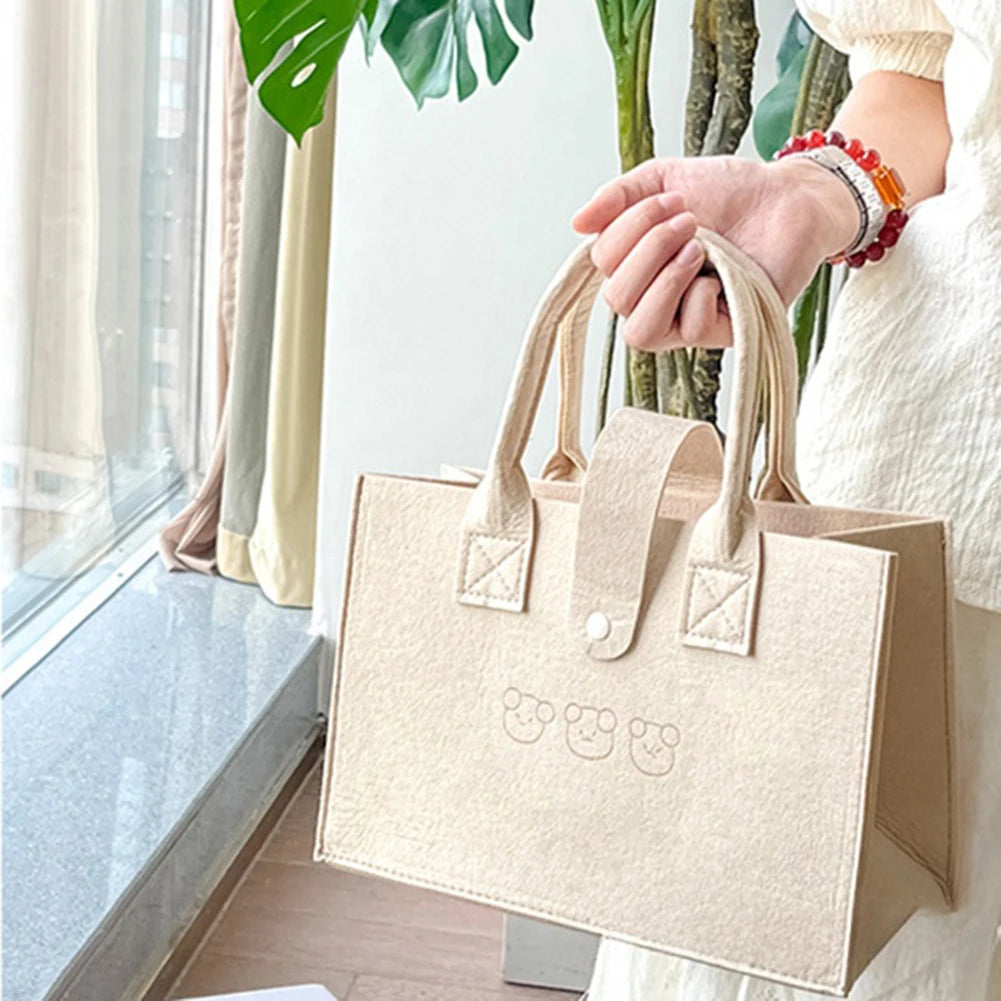 Large Capacity Travel Shoulder Shopping Bag Tote Cartoon Lunch Bag