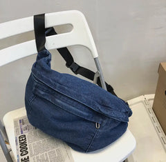 Denim Large Women Fanny Pack Unisex Waist Bags Trending Belt Bag