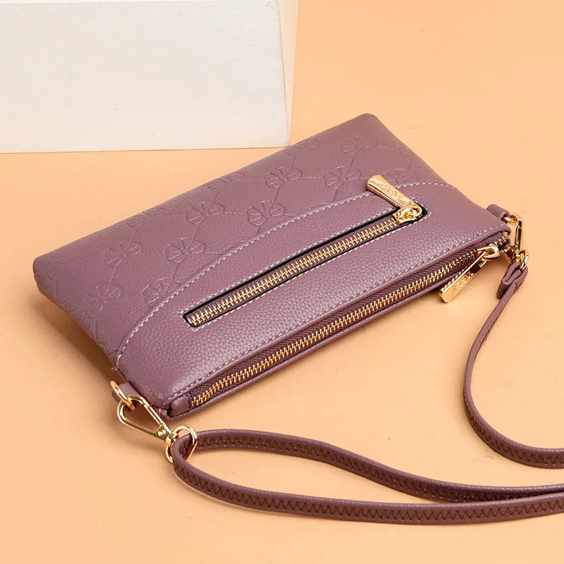 Women Envelope Bag PU Leather Card Phone Money Bag for Female Messenger