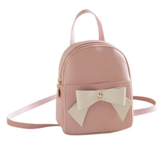 Lady Shoulders Small Backpack bow-knot Purse Mobile Phone Messenger Bag
