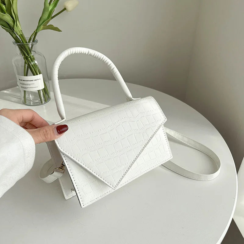 Solid Pu Leather Crossbody Bags For Women Small Flap Handbags
