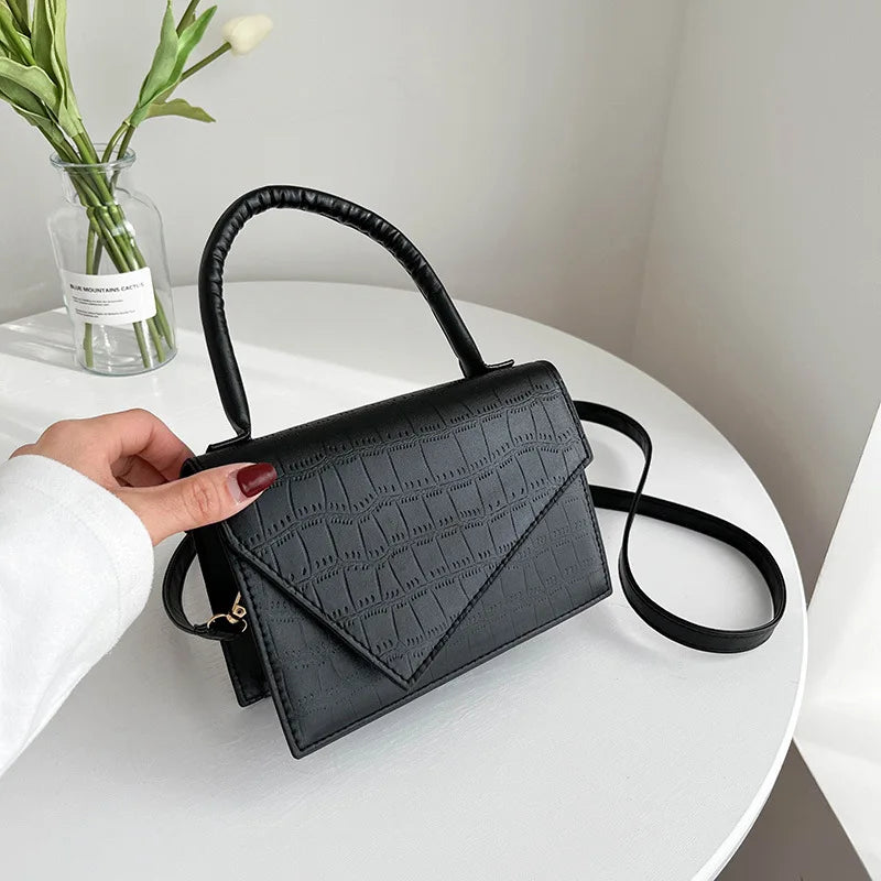Solid Pu Leather Crossbody Bags For Women Small Flap Handbags