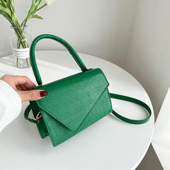 Solid Pu Leather Crossbody Bags For Women Small Flap Handbags
