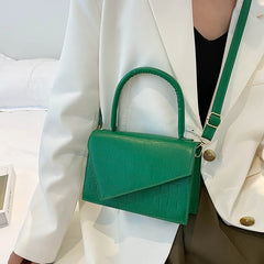 Solid Pu Leather Crossbody Bags For Women Small Flap Handbags