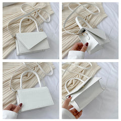 Solid Pu Leather Crossbody Bags For Women Small Flap Handbags