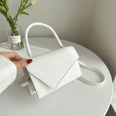 Solid Pu Leather Crossbody Bags For Women Small Flap Handbags