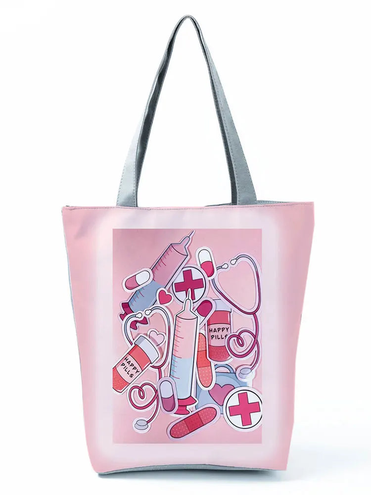 Nurse Medicinal Liquid Shoulder Bag High Capacity Tote Bag for Women