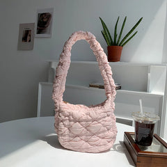 Winter Women's Nylon Pleated Clouds Shoulder Handbag & Purse