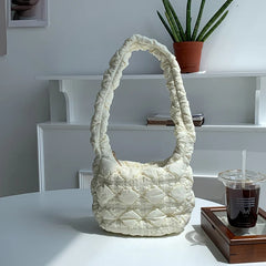 Winter Women's Nylon Pleated Clouds Shoulder Handbag & Purse
