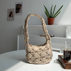 Winter Women's Nylon Pleated Clouds Shoulder Handbag & Purse